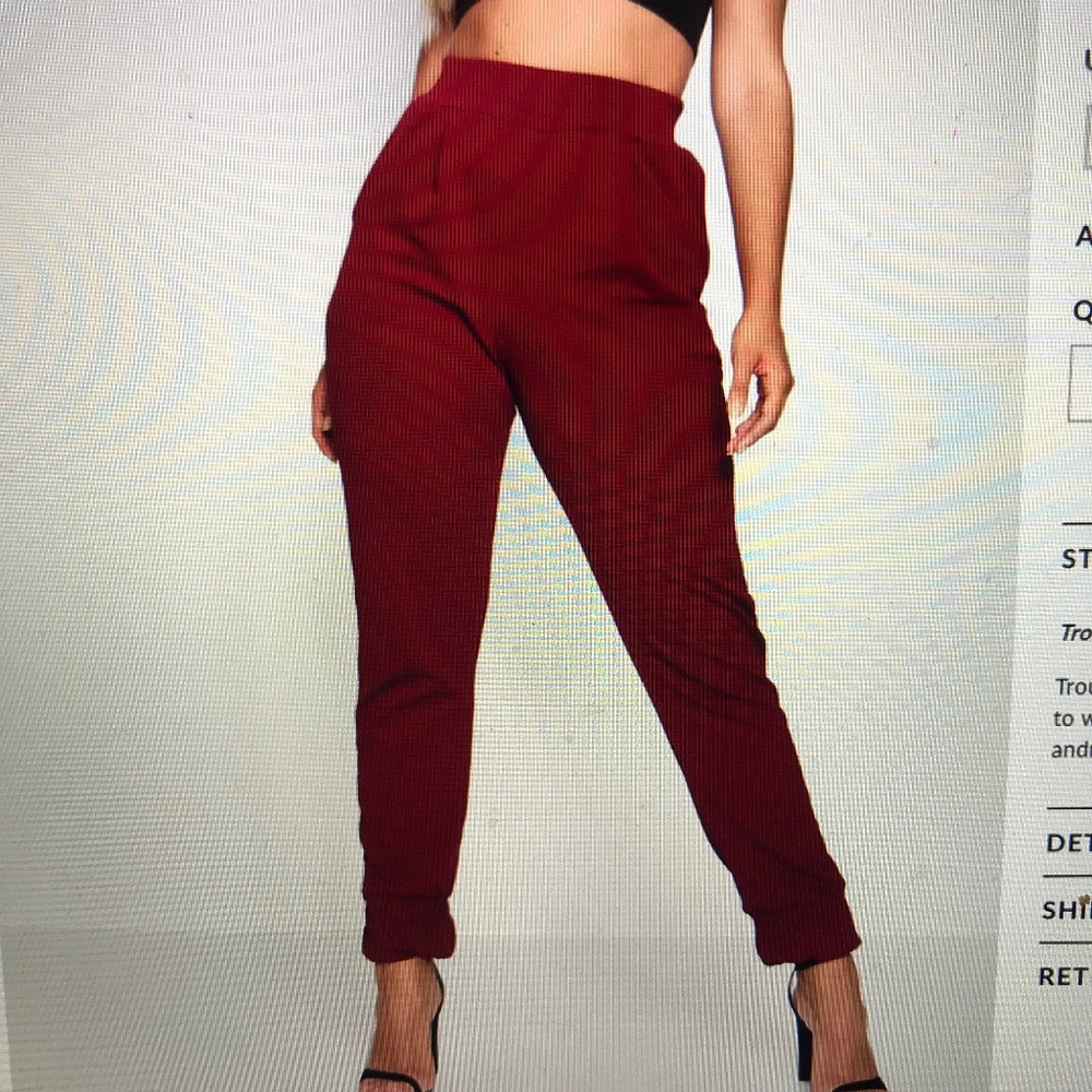 boohoo Black pleated cuffed trousers